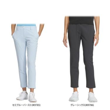 アディダス adidas　レディース サッカーストライプ柄 4WAYストレッチ アンクルパンツ IKK49　2024年モデル 詳細1