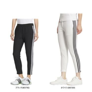 アディダス adidas　レディース スリーストライプス メッシュ切替 ストレッチ アンクルパンツ IKK50　2024年モデル 詳細1