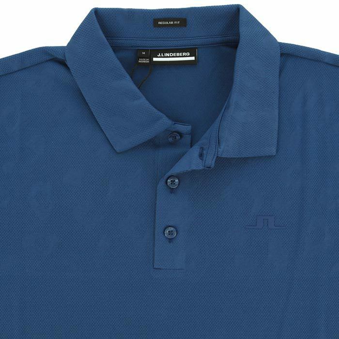 Jリンドバーグ J.LINDEBERG　メンズ メッシュ生地 ジャガード柄 ストレッチ 半袖 ポロシャツ 071-21449　2024年モデル 詳細3