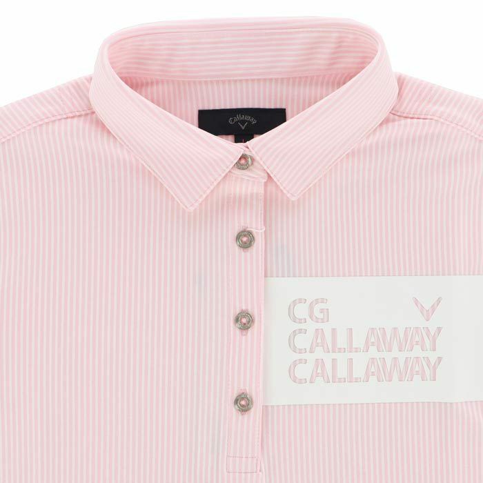 キャロウェイ Callaway　レディース ストライプ柄 ジャカード 半袖 ポロシャツ C24134203　2024年モデル 詳細3