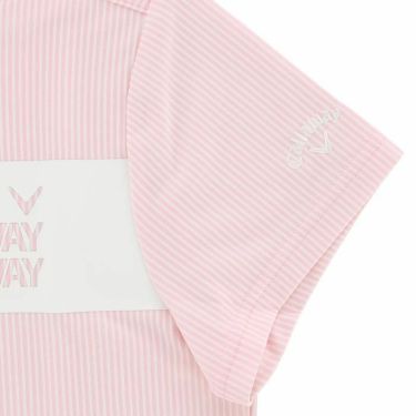 キャロウェイ Callaway　レディース ストライプ柄 ジャカード 半袖 ポロシャツ C24134203　2024年モデル 詳細4