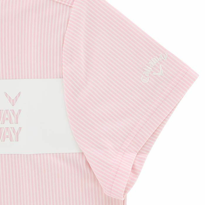 キャロウェイ Callaway　レディース ストライプ柄 ジャカード 半袖 ポロシャツ C24134203　2024年モデル 詳細4