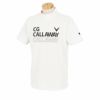 キャロウェイ Callaway　メンズ ロゴデザインプリント クローズドメッシュ生地 半袖 モックネックシャツ C24134105　2024年モデル ホワイト（1030）