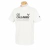 キャロウェイ Callaway　メンズ ロゴデザインプリント クローズドメッシュ生地 半袖 モックネックシャツ C24134105　2024年モデル ホワイト（1030）