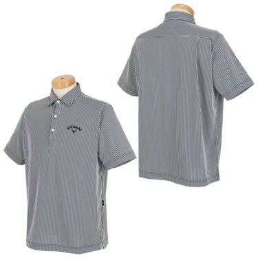 キャロウェイ Callaway　メンズ ストライプ柄 ジャカード 半袖 ポロシャツ C24134110　2024年モデル 詳細2