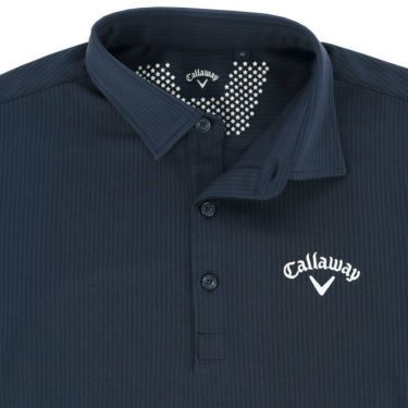 キャロウェイ Callaway　メンズ ストライプ柄 ジャカード 半袖 ポロシャツ C24134110　2024年モデル 詳細3