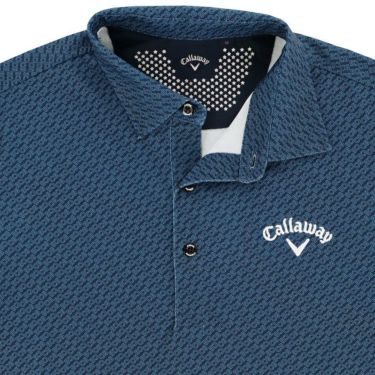 キャロウェイ Callaway　メンズ CGロゴ 総柄 鹿の子 半袖 ポロシャツ C24134111　2024年モデル 詳細3