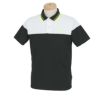 ビバハート VIVA HEART　メンズ 鹿の子 ロゴ刺繍 カラーブロック 半袖 ポロシャツ 011-21343　2024年モデル ブラック（19）