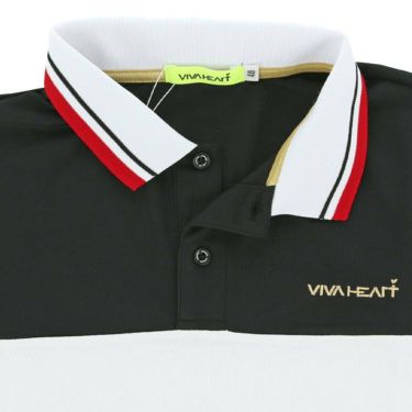 ビバハート VIVA HEART　メンズ 鹿の子 ロゴ刺繍 カラーブロック 半袖 ポロシャツ 011-21343　2024年モデル 詳細4