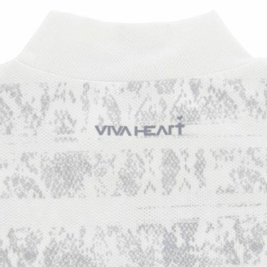 ビバハート VIVA HEART　メンズ 総柄プリント ボーダー メッシュ生地 ストレッチ 半袖 モックネックシャツ 011-21443　2024年モデル 詳細4