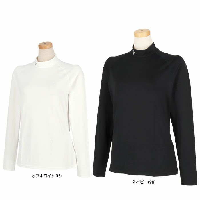 ビバハート VIVA HEART　レディース ロゴプリント キシリトールアイス ストレッチ 長袖 モックネック インナーシャツ 012-21312　2024年モデル 詳細1