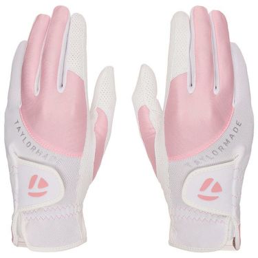 テーラーメイド TaylorMade　レディース T-ICE レディ 2.0 ペア 両手用 ゴルフグローブ UN156 U26238 WHITE/PINK　2024年モデル WHITE/PINK（U26238）