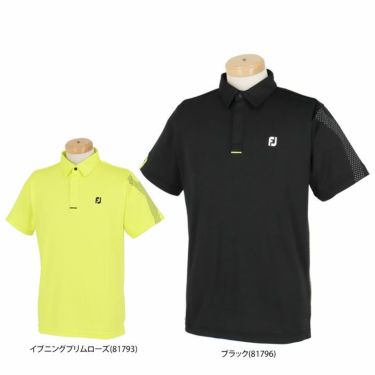 フットジョイ FootJoy　メンズ ロゴデザイン エックスプリント 生地切替 半袖 ポロシャツ FJ-S24-S01　2024年モデル 詳細1