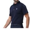フットジョイ FootJoy　メンズ ロゴデザイン エックスプリント 生地切替 半袖 ポロシャツ FJ-S24-S01　2024年モデル ネイビー（81794）