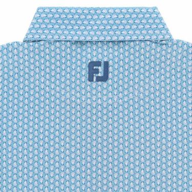 フットジョイ FootJoy　メンズ ロゴ刺繍 総柄 スカロップシェルプリント 4WAYストレッチ 半袖 ポロシャツ FJ-S24-S15　2024年モデル 詳細4