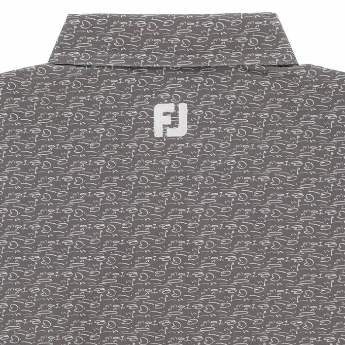 フットジョイ FootJoy　メンズ ロゴ刺繍 総柄プリント 4WAYストレッチ 半袖 ポロシャツ FJ-S24-S16　2024年モデル 詳細5