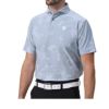 フットジョイ FootJoy　メンズ ロゴ刺繍 フローラルカモジャカード 4WAYストレッチ 半袖 ワイドカラー ポロシャツ FJ-S24-S22　2024年モデル ライトグレー（81783）