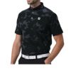 フットジョイ FootJoy　メンズ ロゴ刺繍 フローラルカモジャカード 4WAYストレッチ 半袖 ワイドカラー ポロシャツ FJ-S24-S22　2024年モデル ブラック（81784）