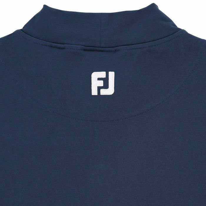フットジョイ FootJoy　メンズ ロゴ刺繍 配色ライン 4WAYストレッチ 半袖 モックネックシャツ FJ-S24-S23　2024年モデル 詳細4