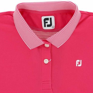 フットジョイ FootJoy　レディース ロゴプリント フレンチスリーブ ポロシャツ FJW-S24-S02　2024年モデル 詳細3