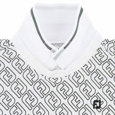 フットジョイ FootJoy　レディース ロゴデザイン 総柄プリント ストレッチ 半袖 スキッパーカラー シャツ FJW-S24-S04　2024年モデル 詳細4