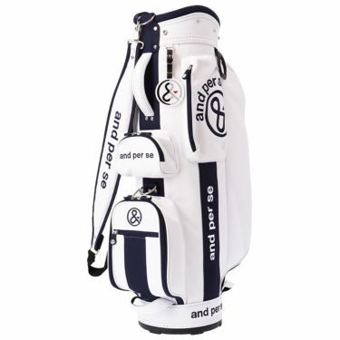 アンパスィ and per se　ロゴデザイン キャンバス キャディバッグ AUS7204 10 ホワイト　2024年モデル ホワイト（10）