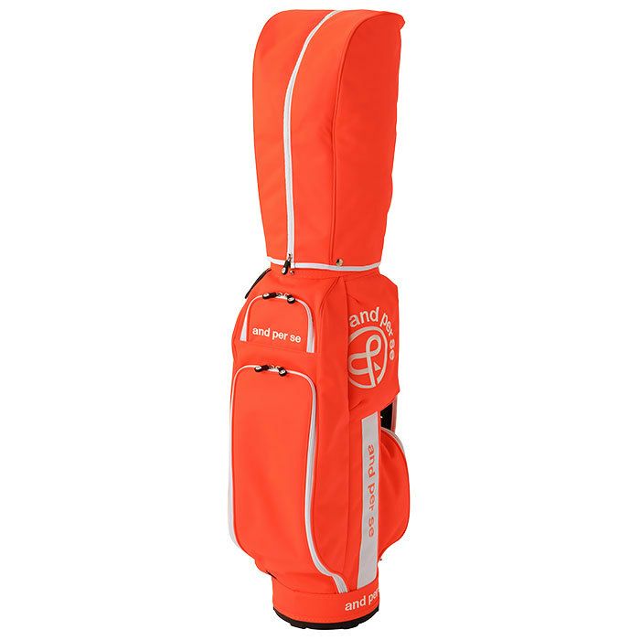 アンパスィ and per se　ロゴデザイン キャンバス キャディバッグ AUS7204 75 オレンジ　2024年モデル 詳細1