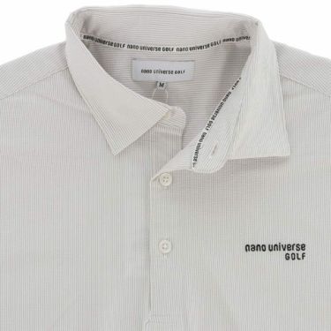 ナノ・ユニバース　メンズ サッカーストライプ 半袖 ポロシャツ 030-4160101　2024年モデル 詳細4