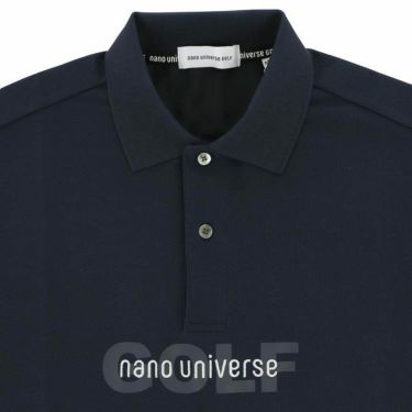 ナノ・ユニバース　メンズ ロゴプリント 2WAYストレッチ UVカット 半袖 ポロシャツ 030-4160103　2024年モデル 詳細3