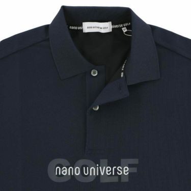 ナノ・ユニバース　メンズ ロゴプリント 2WAYストレッチ UVカット 半袖 ポロシャツ 030-4160103　2024年モデル 詳細4