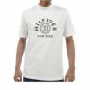 トミー ヒルフィガー ゴルフ　メンズ ロゴプリント ボーダー ジャカード ストレッチ 半袖 モックネックシャツ THMA437　2024年モデル ホワイト（00）