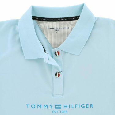 トミー ヒルフィガー ゴルフ　レディース ロゴデザイン トリコロールカラー 半袖 ポロシャツ THLA429　2024年モデル 詳細4
