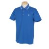 セントアンドリュース St ANDREWS　メンズ 総柄 ロゴジャガード 半袖 ポロシャツ 042-4160351　2024年モデル ブルー（110）