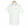 セントアンドリュース St ANDREWS　メンズ 総柄 ロゴジャガード 半袖 ポロシャツ 042-4160351　2024年モデル ホワイト（030）