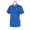 セントアンドリュース St ANDREWS　レディース 総柄 ロゴジャガード 半袖 ポロシャツ 043-4160352　2024年モデル ブルー（110）