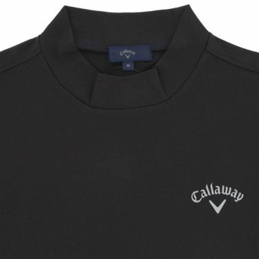 キャロウェイ Callaway　メンズ 鹿の子 ロゴデザイン バックプリント ストレッチ 半袖 モックネックシャツ C24134126　2024年モデル 詳細3