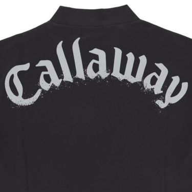 キャロウェイ Callaway　メンズ 鹿の子 ロゴデザイン バックプリント ストレッチ 半袖 モックネックシャツ C24134126　2024年モデル 詳細4