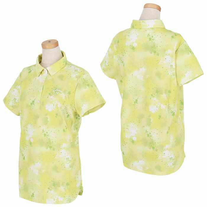 キャロウェイ Callaway　レディース 鹿の子 総柄 スプレーフラワープリント 半袖 ポロシャツ C24134219　2024年モデル 詳細2