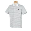 ニューバランスゴルフ　メンズ SPORT 総柄 ピクセルロゴプリント 半袖 ポロシャツ 012-4160001　2024年モデル ホワイト（030）