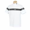 ニューバランスゴルフ　メンズ SPORT ロゴライン ストレッチ 半袖 モックネックシャツ 012-4166003　2024年モデル ホワイト（030）