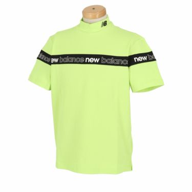 ニューバランスゴルフ　メンズ SPORT ロゴライン ストレッチ 半袖 モックネックシャツ 012-4166003　2024年モデル イエロー（060）