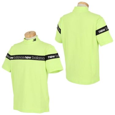 ニューバランスゴルフ　メンズ SPORT ロゴライン ストレッチ 半袖 モックネックシャツ 012-4166003　2024年モデル 詳細2