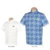 ニューバランスゴルフ　メンズ SPORT ロゴデザイン ハウンドトゥースプリント 半袖 ポロシャツ 012-4168003　2024年モデル