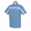 ニューバランスゴルフ　メンズ SPORT ロゴプリント チェストライン 半袖 ポロシャツ 012-4168005　2024年モデル ブルー（112）