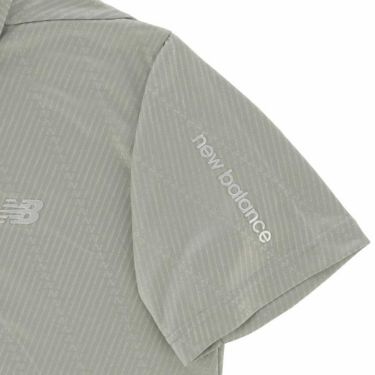 ニューバランスゴルフ　メンズ WORLD ロゴプリント ヘリンボーンジャガード 半袖 ポロシャツ 012-4168009　2024年モデル 詳細5