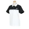 ニューバランスゴルフ　レディース SPORT ロゴプリント バイカラー 半袖 ポロシャツ 012-4160501　2024年モデル ブラック/ホワイト（030）
