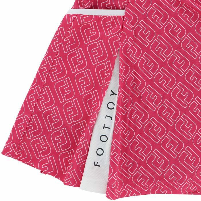 フットジョイ FootJoy　レディース アウトラインロゴプリント 総柄 メッシュ生地 インナーパンツ一体型 スカート FJW-S24-P03　2024年モデル 詳細6