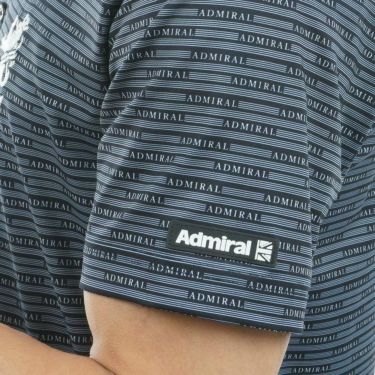 アドミラル Admiral　メンズ ロゴストライプ柄 ランパント刺繍 天竺素材 半袖 ポロシャツ ADMA417　2024年モデル 詳細5