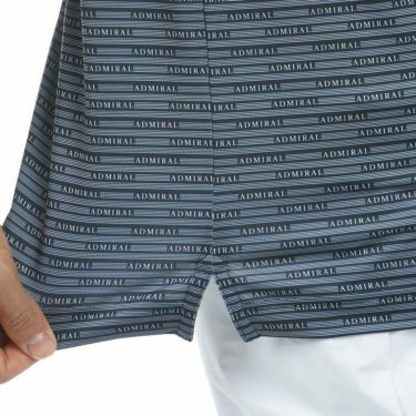 アドミラル Admiral　メンズ ロゴストライプ柄 ランパント刺繍 天竺素材 半袖 ポロシャツ ADMA417　2024年モデル 詳細6