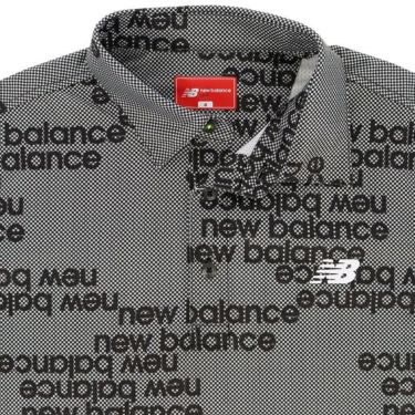 ニューバランスゴルフ　メンズ SPORT ロゴデザイン ハウンドトゥース 総柄プリント 半袖 ポロシャツ 012-4168012　2024年モデル 詳細3